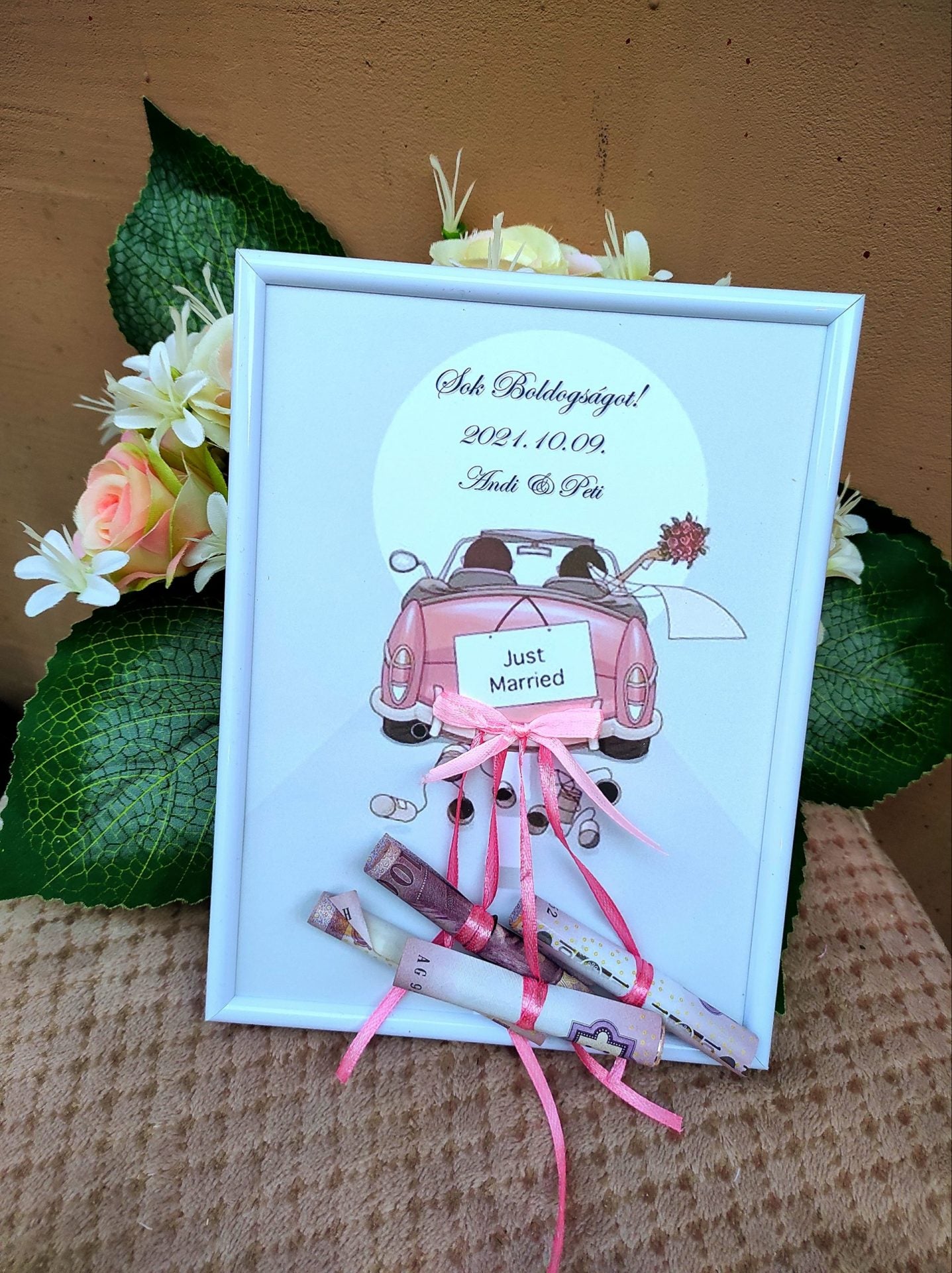 Nászajándék átadó rózsaszín